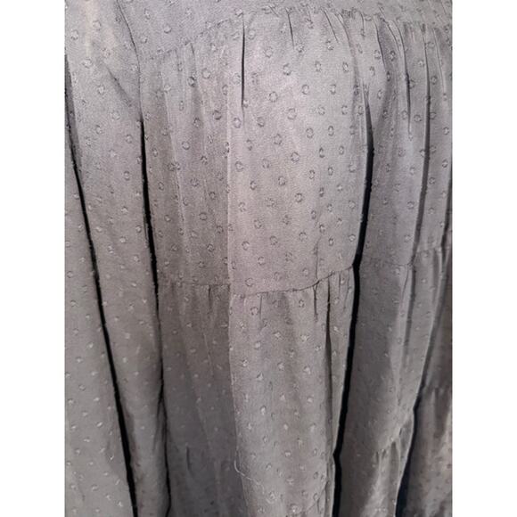 Jodifl Black Swiss Dot Long Sleeve Tiered Whimsygoth Babydoll Dress Large - Picture 3 of 6